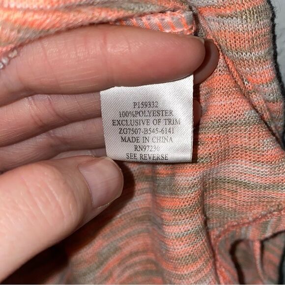 Womens Marled Scoop Neck Racerback Asymmetric Hem Elephant Tank Top Pink - Picture 7 of 7